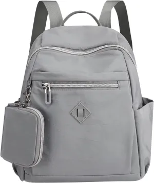 Large Capacity Backpack Ladies Fashion Travel Bag Trendy Backpack Mini Sling for Women Purse (Grey, One Size)
