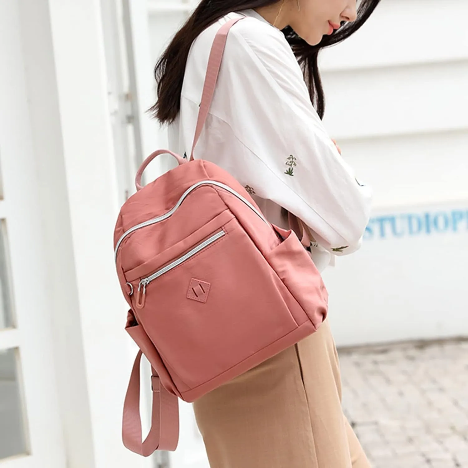 Large Capacity Backpack Ladies Fashion Travel Bag Trendy Backpack Mini Sling for Women Purse (One Size)