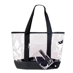 Large Clear Transparent Book Shopping Tote Bag School Concerts Stadium TSA 20inch