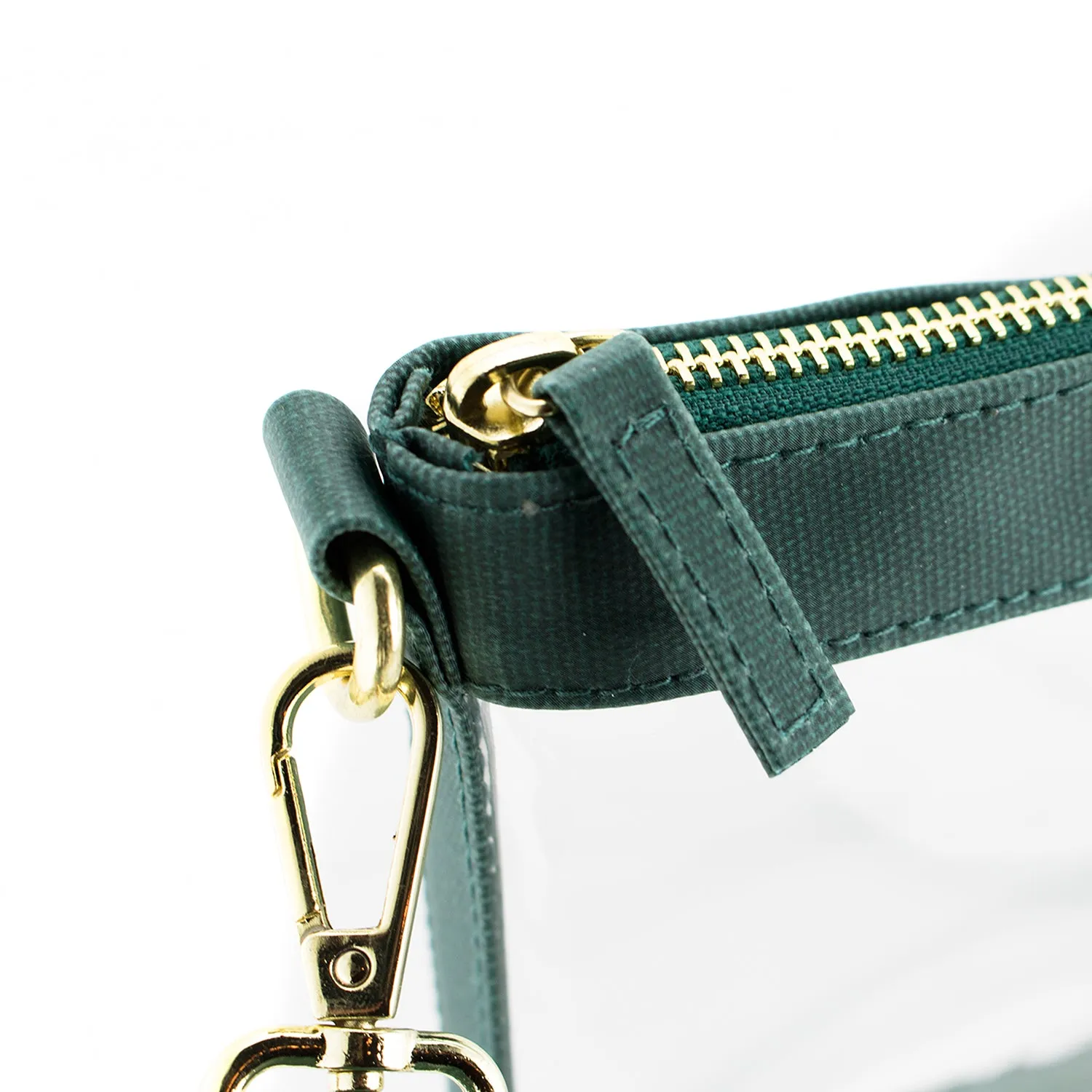 Large Crossbody - Green and Clear