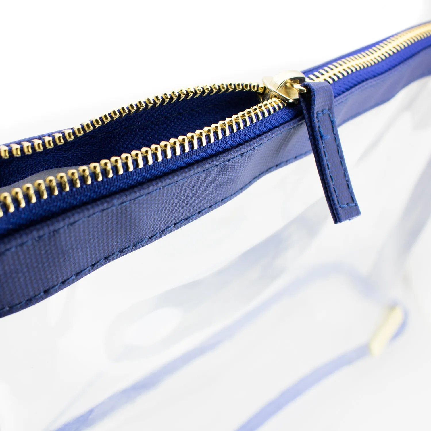 Large Crossbody - Royal Blue and Clear