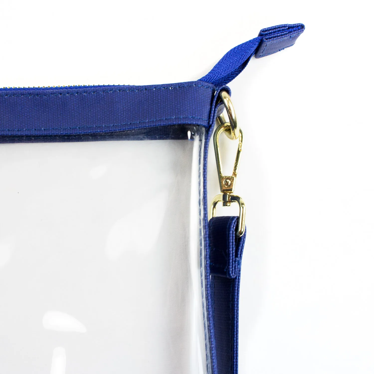 Large Crossbody - Royal Blue and Clear