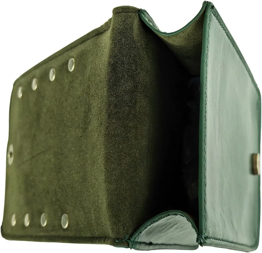 Larswon Belt Pouch, Renaissance Bag Medieval Leather Belt Pouch Ren Faire Accessories Small Crossbody Belt Bag Cell Phone Pouch Renaissance Belt (Green - Gem), Medium, labk1275