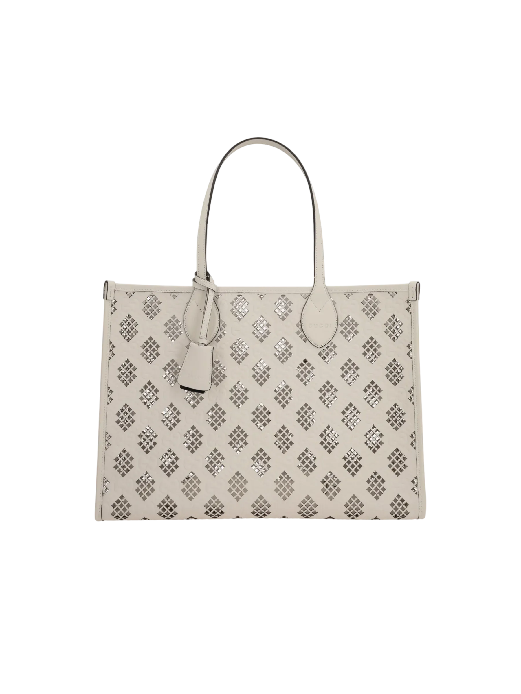 Laser-Cut GG Leather Tote Bag