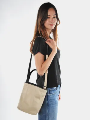 Latte and Black Soft Bucket Bag