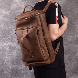 Leather Backpack Large Capacity Travel Bag YG1919