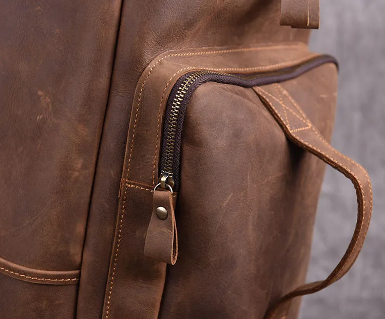 Leather Backpack Large Capacity Travel Bag YG1919