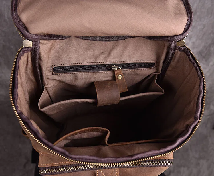 Leather Backpack Large Capacity Travel Bag YG1919