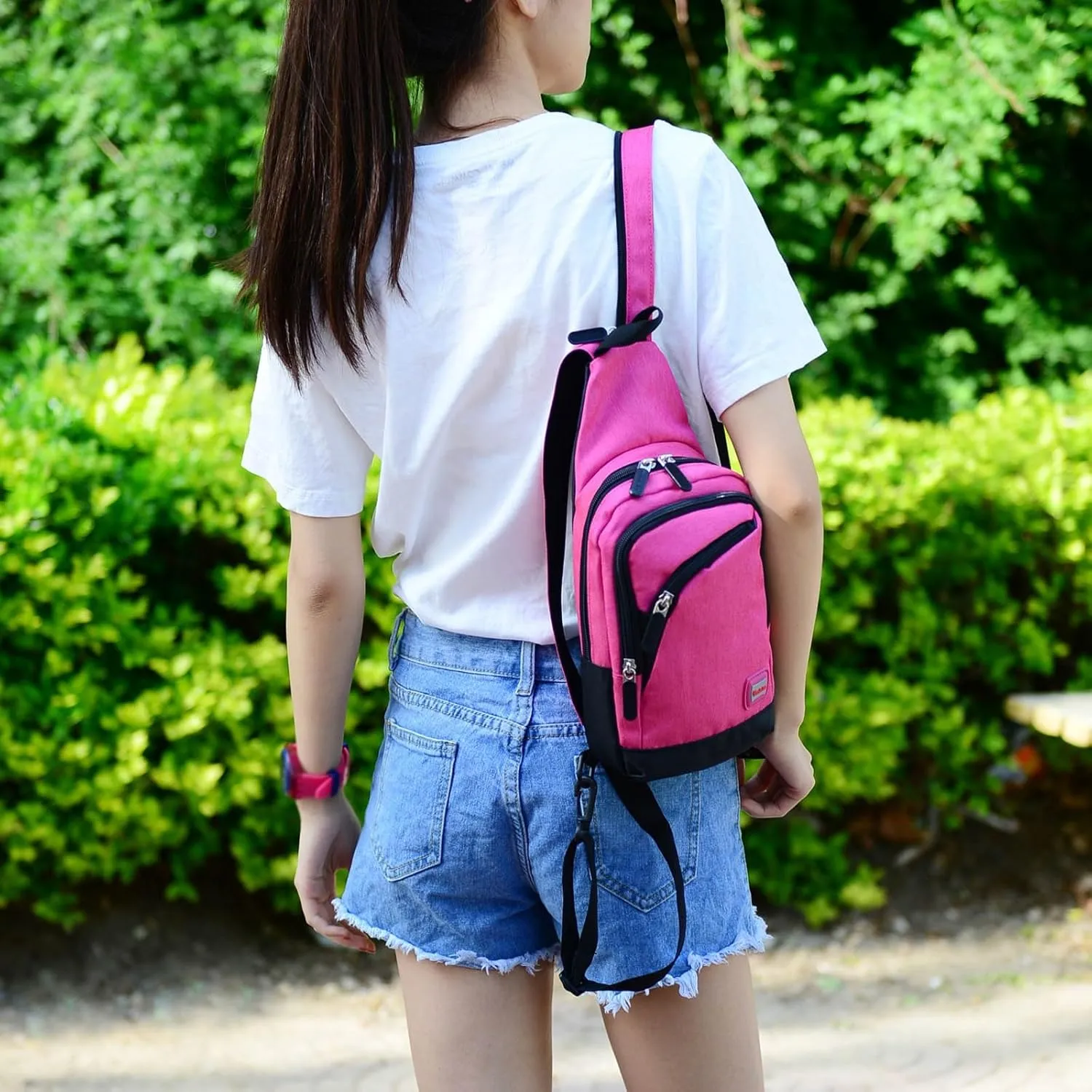 Leather Crossbody Bag for Women Women's Crossbody Travel Purses Built In Wallet Lightweight Backpack(G)