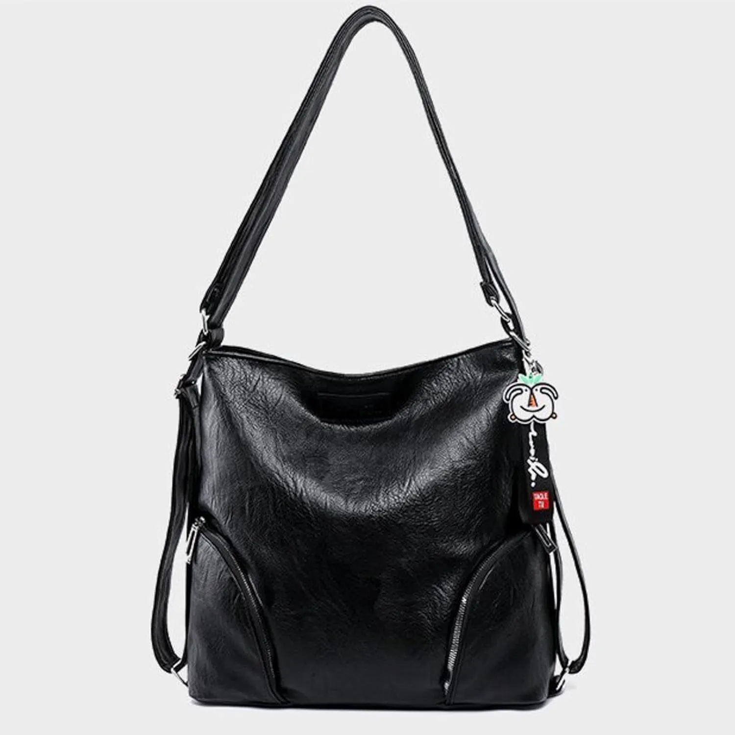 Leather Crossbody Bags for Women Lightweight Quilted Leather Handbags Women's Carry on Bag for Airplanes Women(Black)