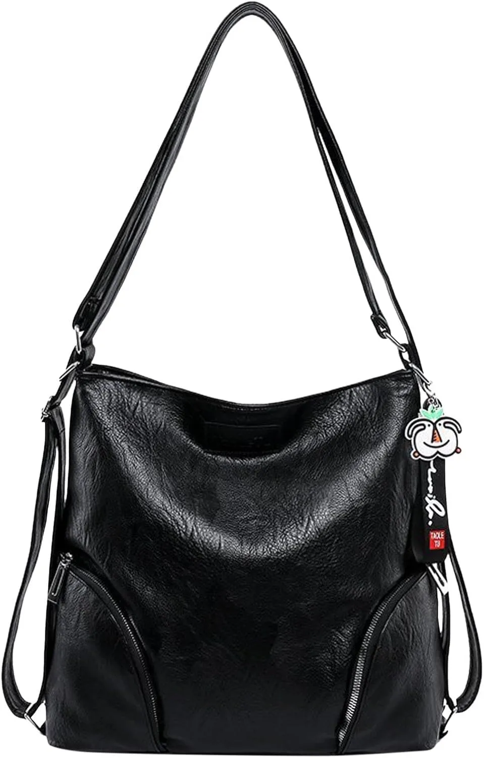 Leather Crossbody Bags for Women Lightweight Quilted Leather Handbags Women's Carry on Bag for Airplanes Women(Black)