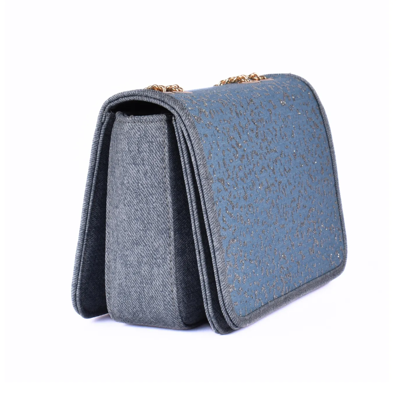 Leather Double Chain Handled Shoulder bag