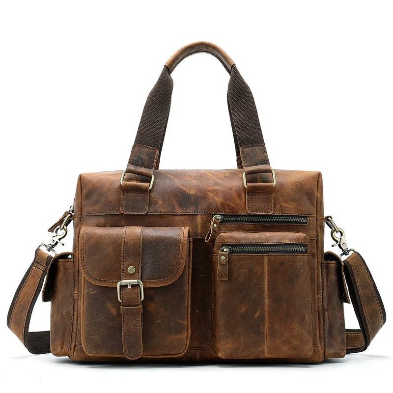 Leather Retro Business Travel Bag