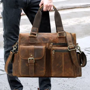 Leather Retro Business Travel Bag