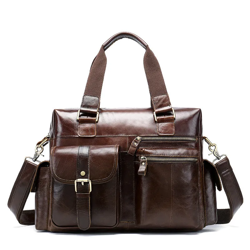 Leather Retro Business Travel Bag