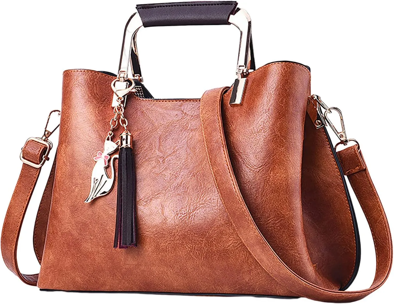 Leather Shoulder Handbag Tote Purses Solid Color Women's Fashion CrossShoulder Handbag