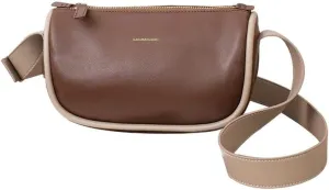 Leather Women's Unique Shoulder Bags Envelope Clutch Purse With Cross-body Chain Strap (Brown)