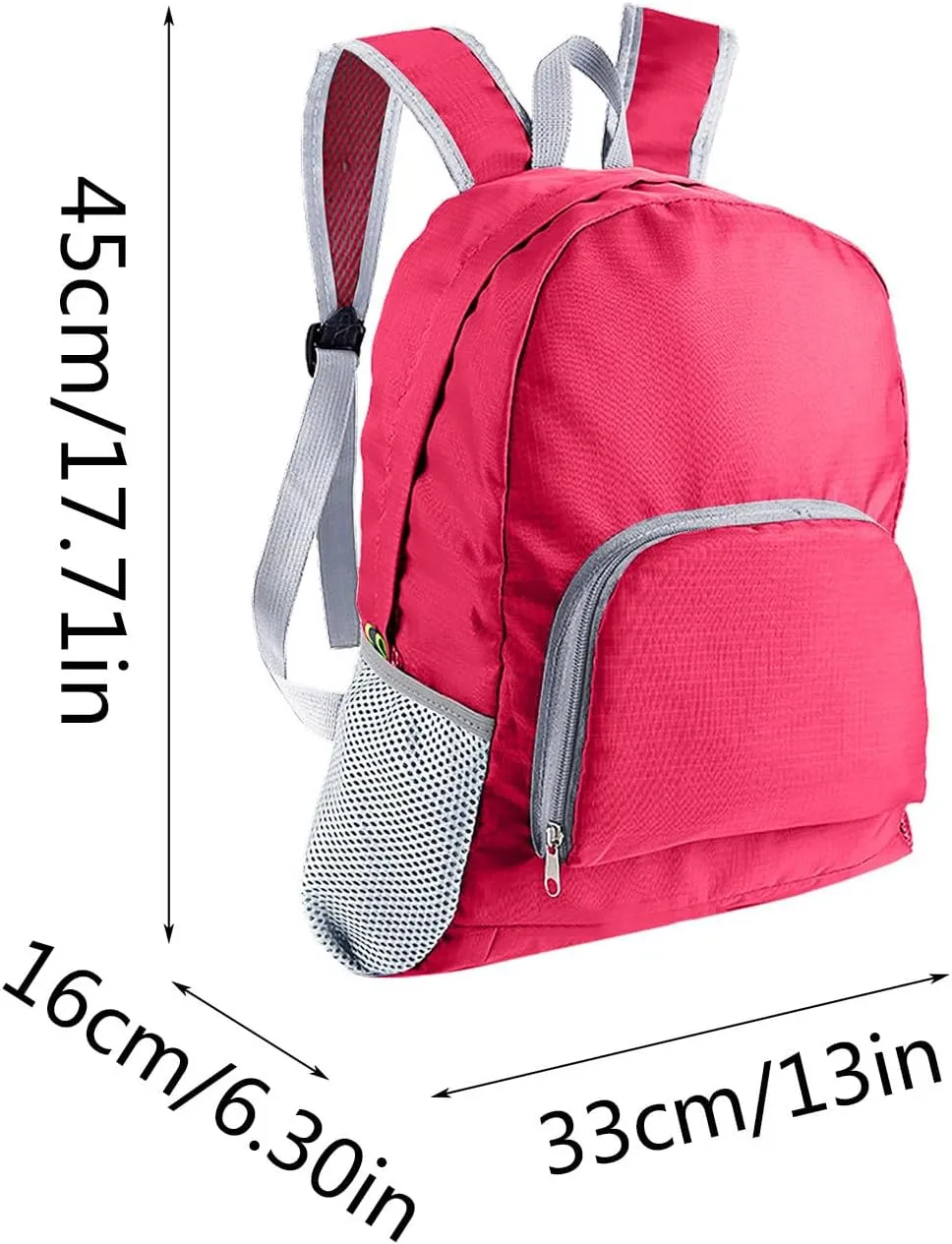 Leisure Large Capacity Outdoor Lightweight Water Proof Foldable Backpack Wild River Backpack Mini Rains (Grey, One Size)