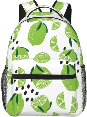 Lemon Travel Laptop Backpack for Women Lightweight College Backpack Adjustable Fits 15.6 Inch Laptop Bag Waterproof for Work, Men, Gym