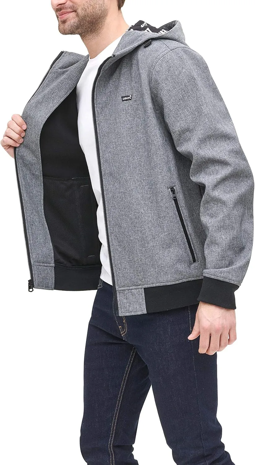 Levi's Men's Hooded Water Resistant Softshell Bomber Jacket