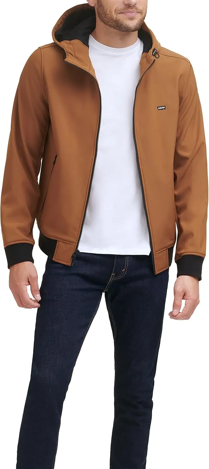 Levi's Men's Hooded Water Resistant Softshell Bomber Jacket