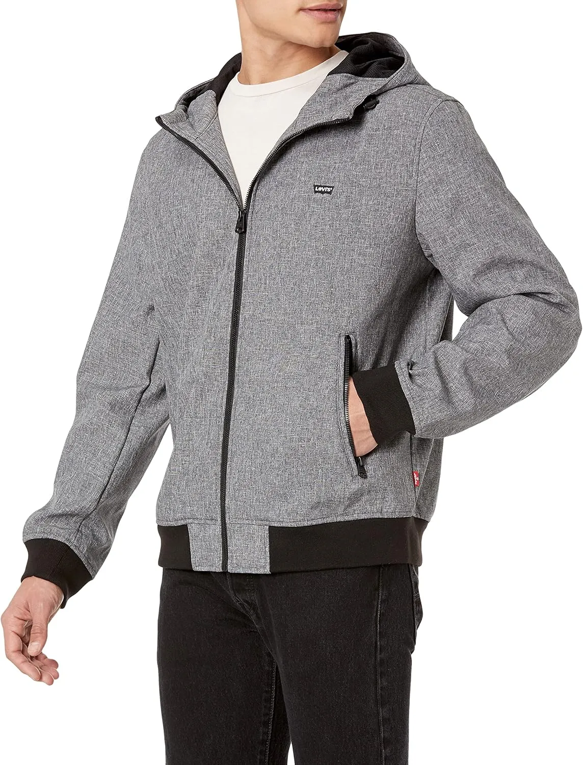 Levi's Men's Hooded Water Resistant Softshell Bomber Jacket