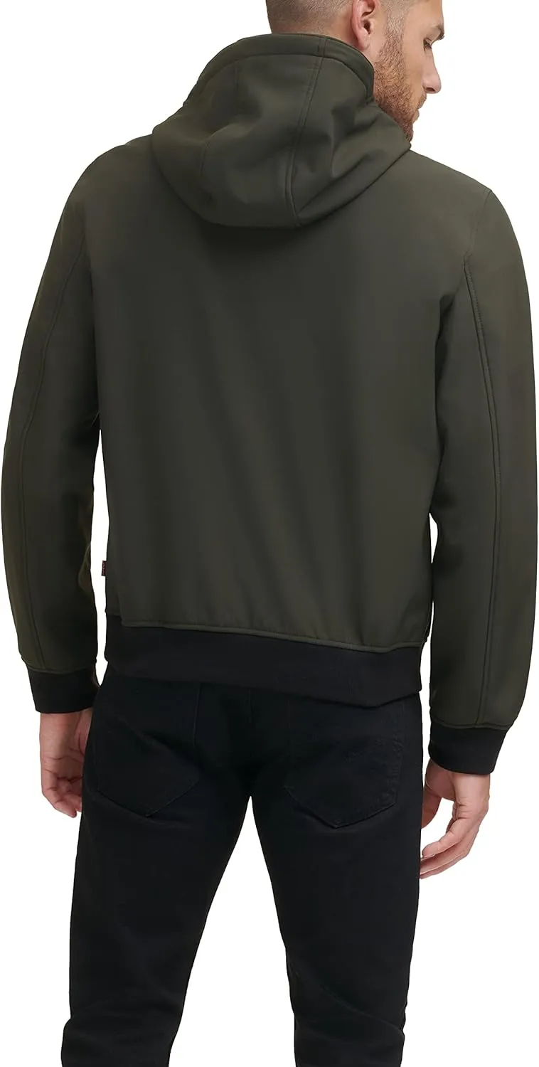 Levi's Men's Hooded Water Resistant Softshell Bomber Jacket