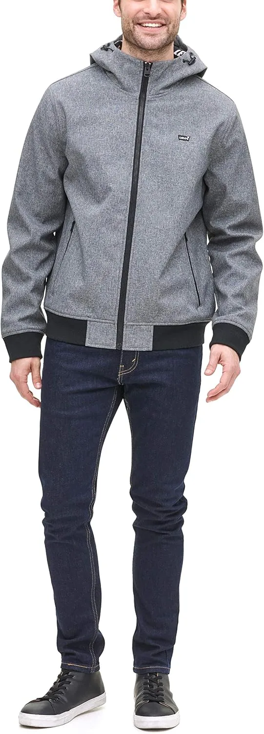 Levi's Men's Hooded Water Resistant Softshell Bomber Jacket