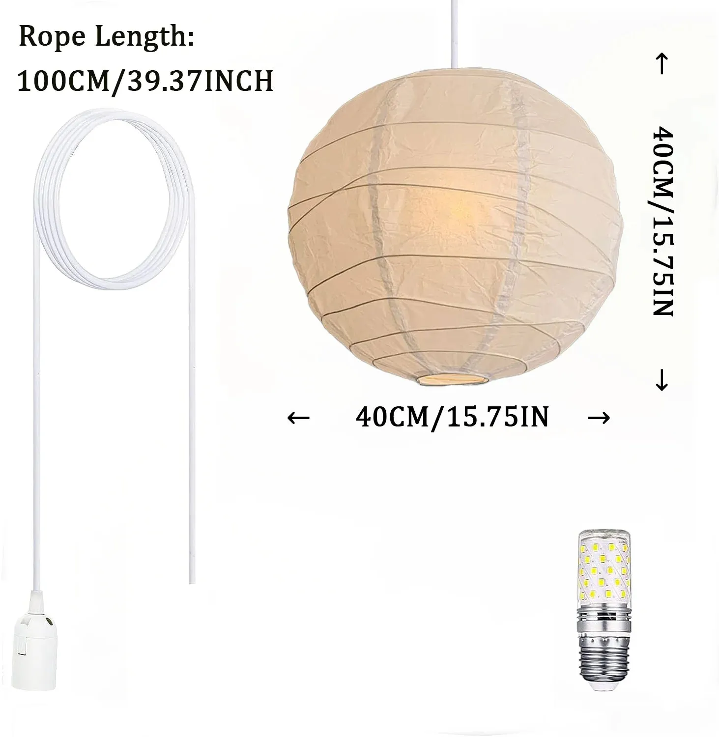 Light Japanese Paper Hanging Lamps