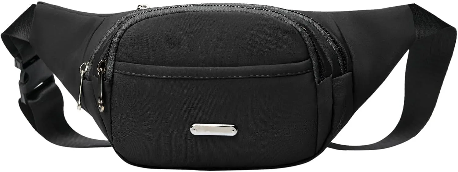 Lightweight Small Crossbody Bag for Women Men Shoulder Bags Anti-Theft Design for Travel Running Fanny Pack(Black)