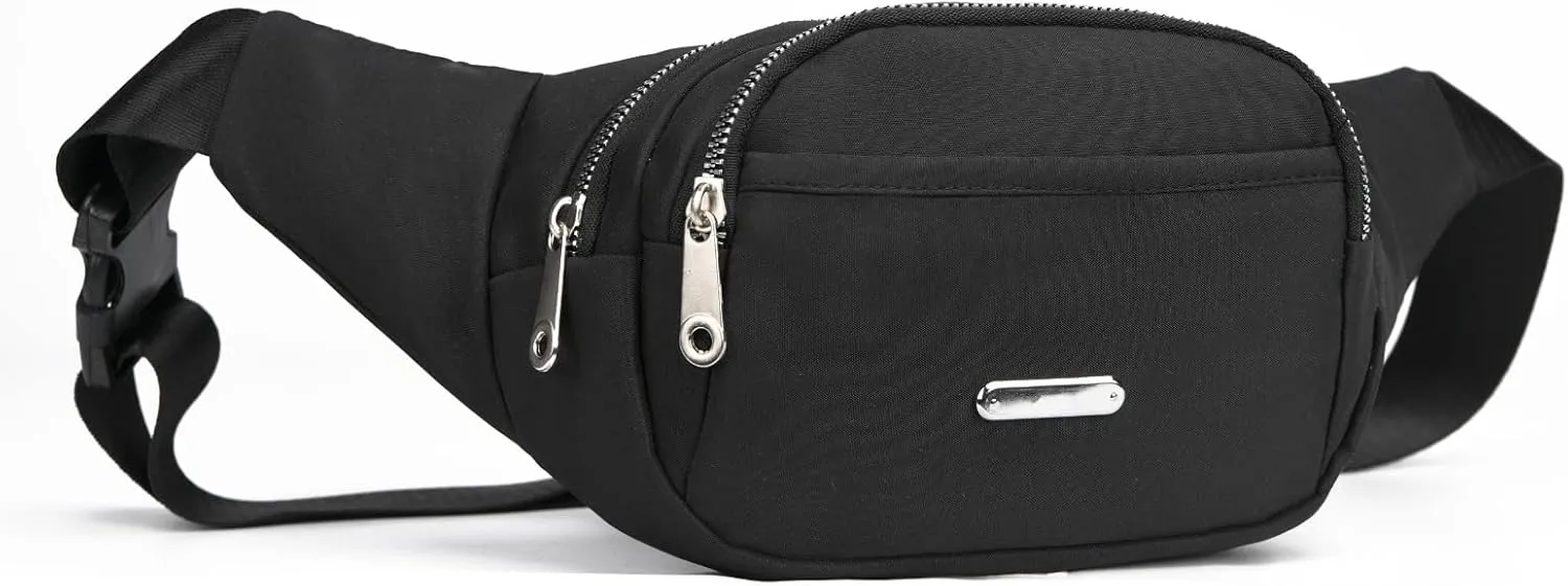 Lightweight Small Crossbody Bag for Women Men Shoulder Bags Anti-Theft Design for Travel Running Fanny Pack(Black)