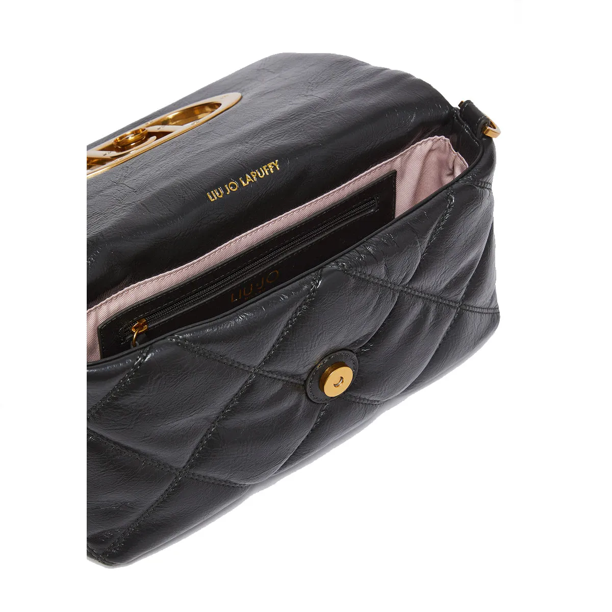 Liu Jo - LaPuffy Matelassé Olive Night Shoulder Bag - AF4148E0426 - OLIVE/NIGHT