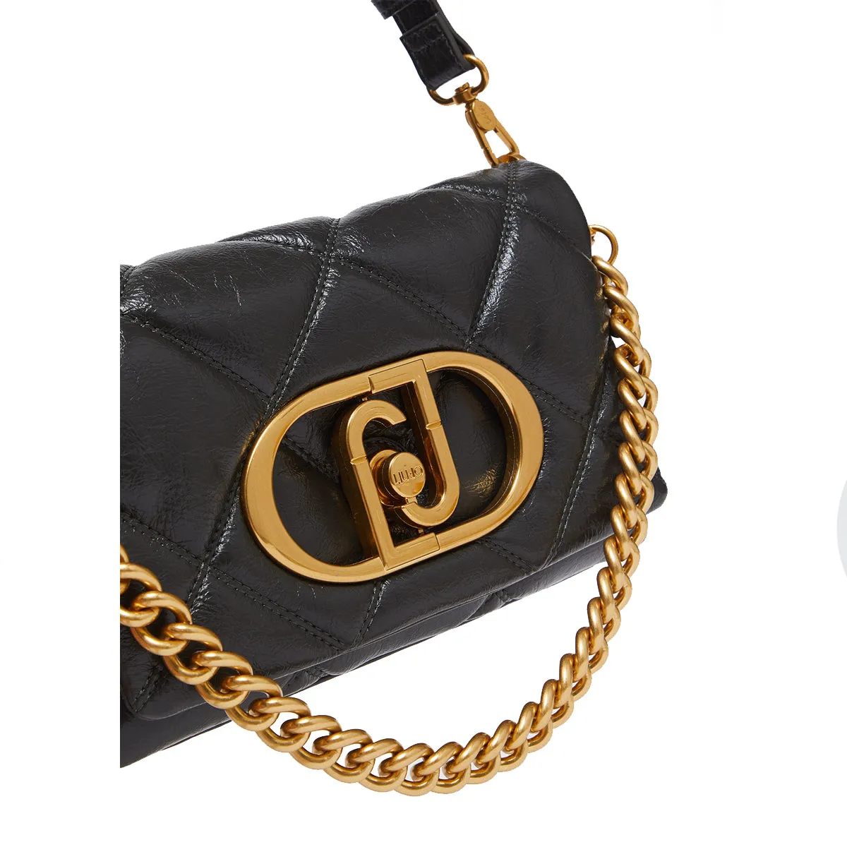 Liu Jo - LaPuffy Matelassé Olive Night Shoulder Bag - AF4148E0426 - OLIVE/NIGHT