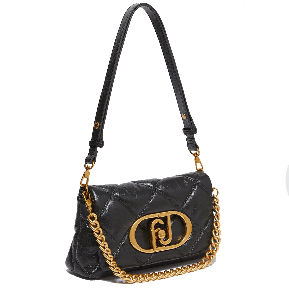 Liu Jo - LaPuffy Matelassé Olive Night Shoulder Bag - AF4148E0426 - OLIVE/NIGHT