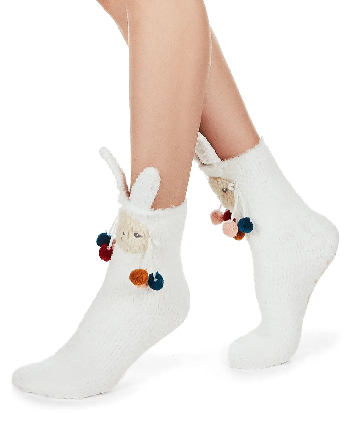 Llama Critter Plush Crew Socks