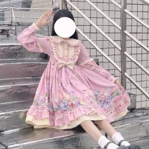 Lolita doll party dress OP long sleeve dress autumn winter BY90061
