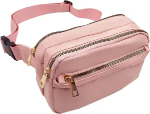 Long Keeper Bum Bag Black Women Men - Belt Bag Women's Elegant Chest Bag Unisex Waist Fanny Pack Hip Bag Stylish for Travel Party Festival Outdoor, pink