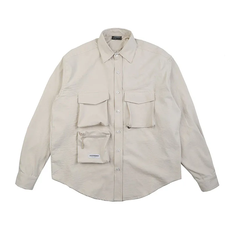 Loose-fitting Functional Multi-pocket Shirt