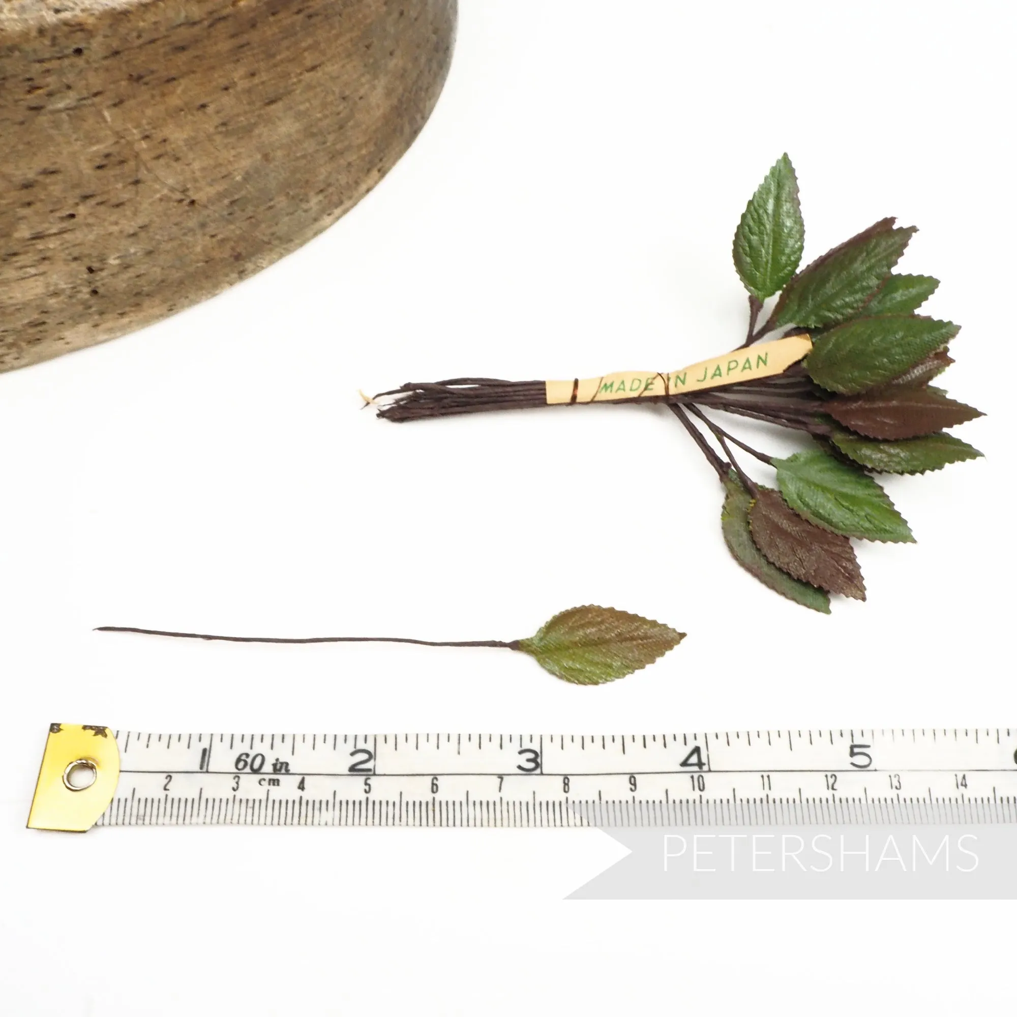 'Lori' Vintage 1950's Petite Japanese Rose Leaves - 24 Stems