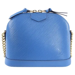 Louis Vuitton Blue Epi Alma Mini Chain Crossbody Bag