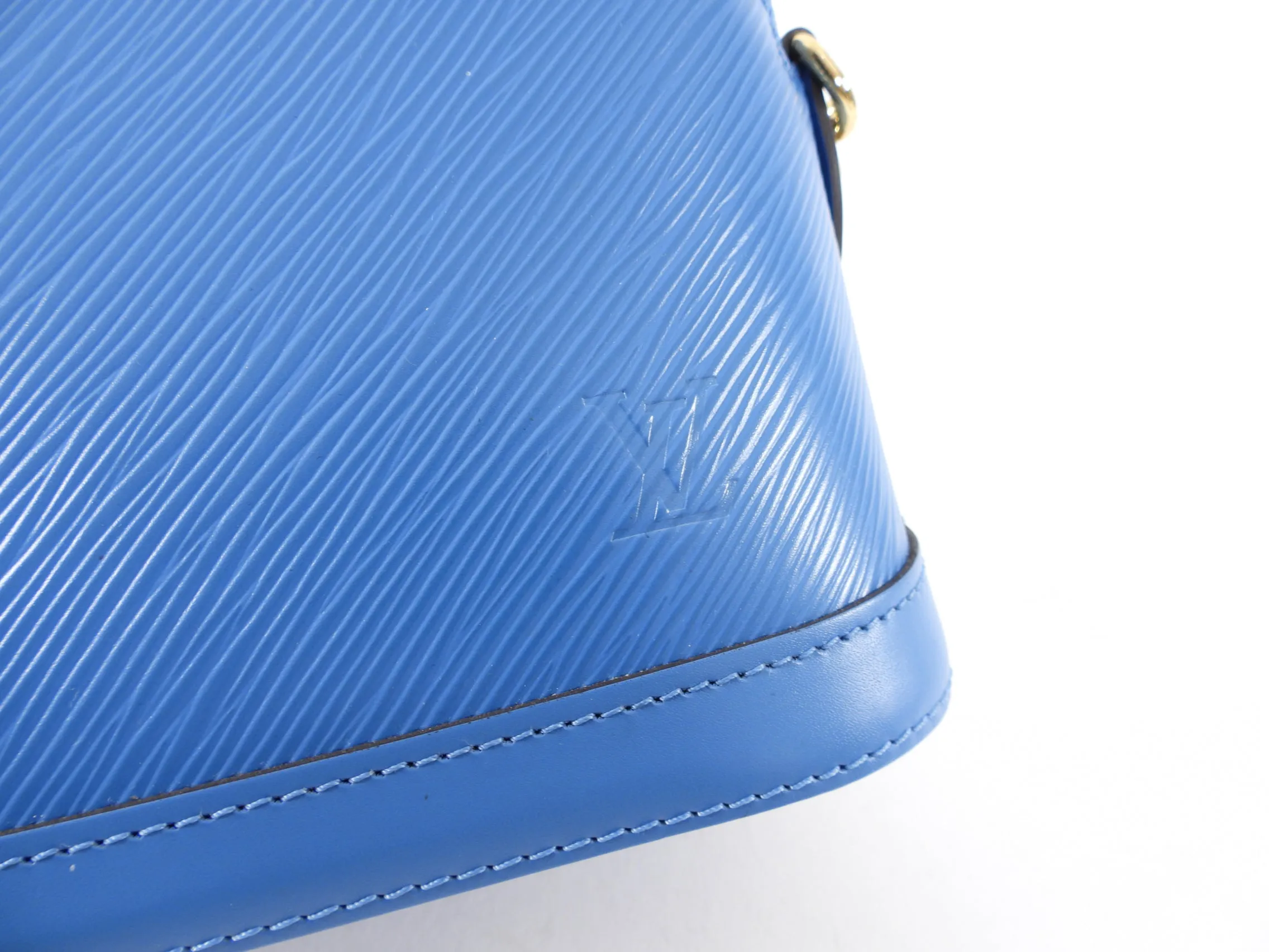 Louis Vuitton Blue Epi Alma Mini Chain Crossbody Bag