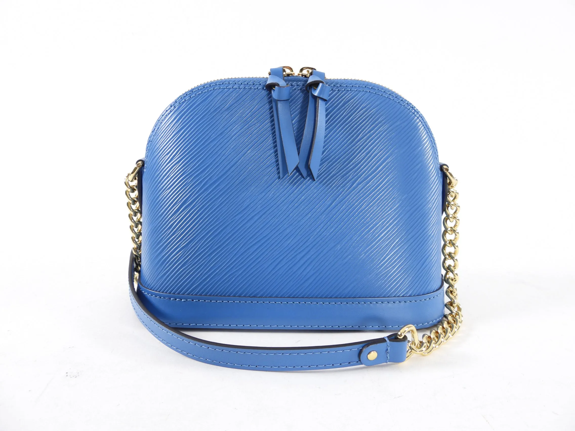 Louis Vuitton Blue Epi Alma Mini Chain Crossbody Bag