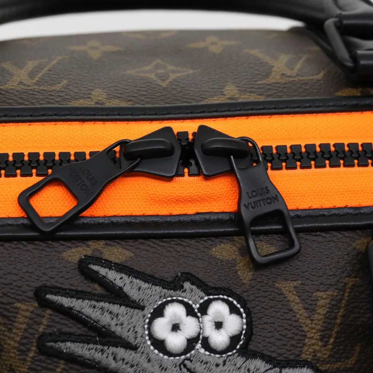 LOUIS VUITTON Cartoon Virgil Keepall Bandouliere50 Boston Bag M45616 Auth 31893A
