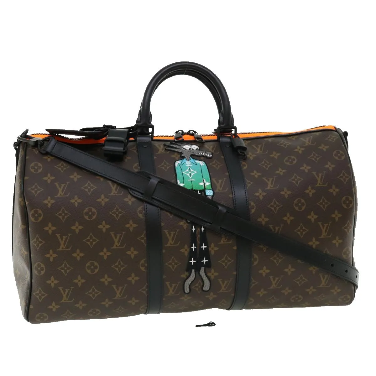 LOUIS VUITTON Cartoon Virgil Keepall Bandouliere50 Boston Bag M45616 Auth 31893A
