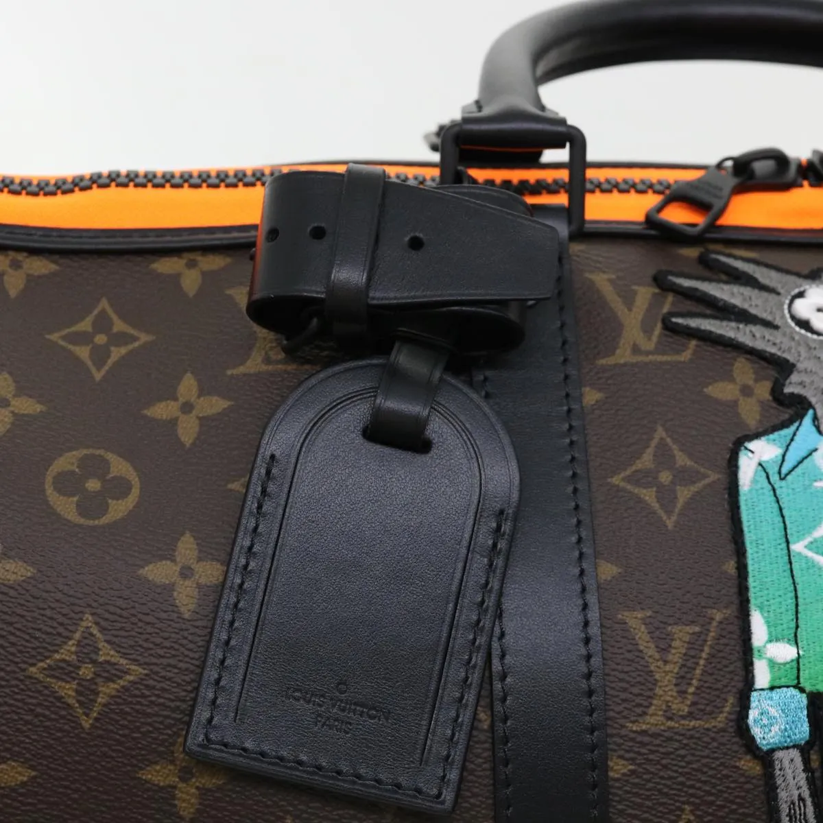 LOUIS VUITTON Cartoon Virgil Keepall Bandouliere50 Boston Bag M45616 Auth 31893A