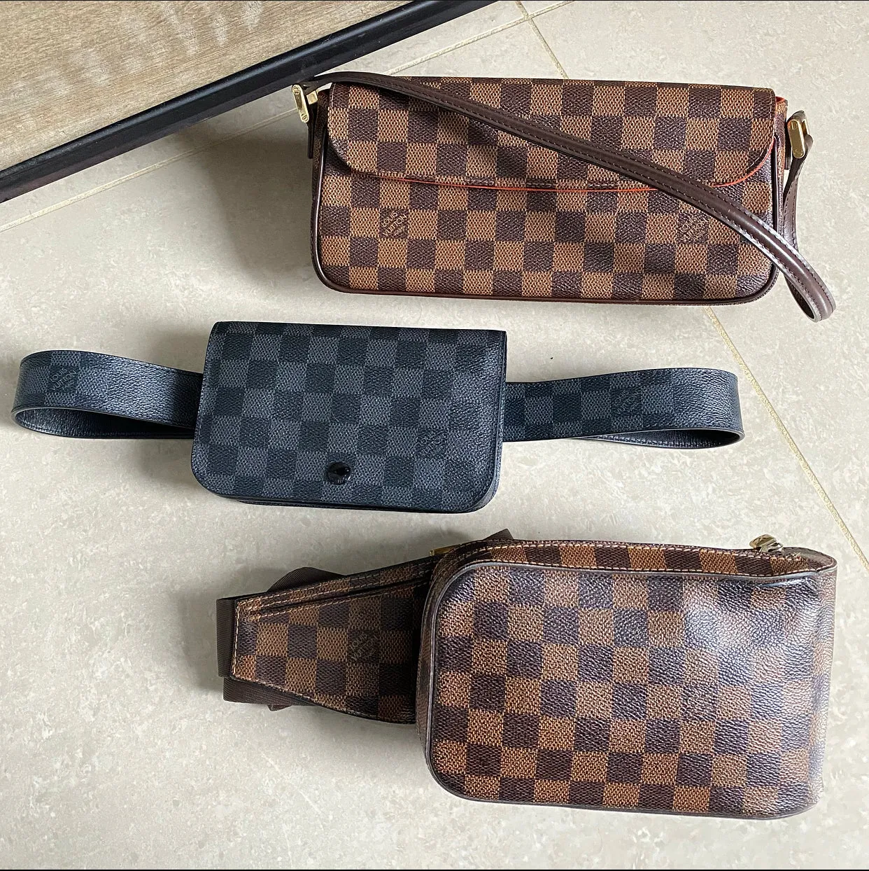 Louis Vuitton Damier Graphite Small Pouch Belt Bag