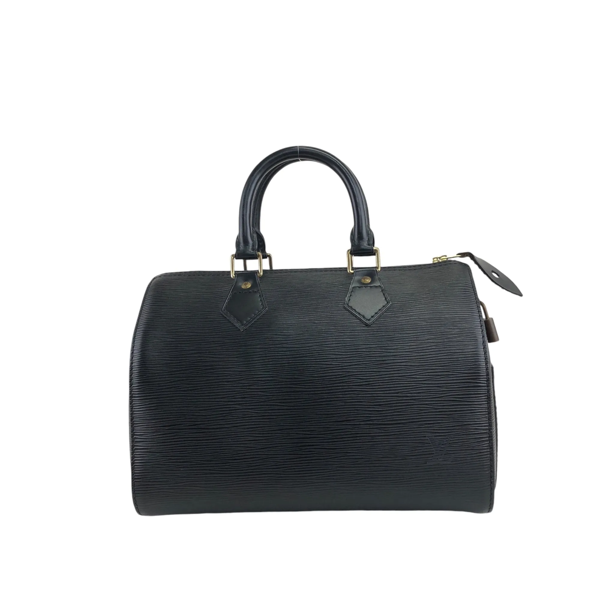 LOUIS VUITTON Epi Handbag Boston bag Black Vintage gciktm