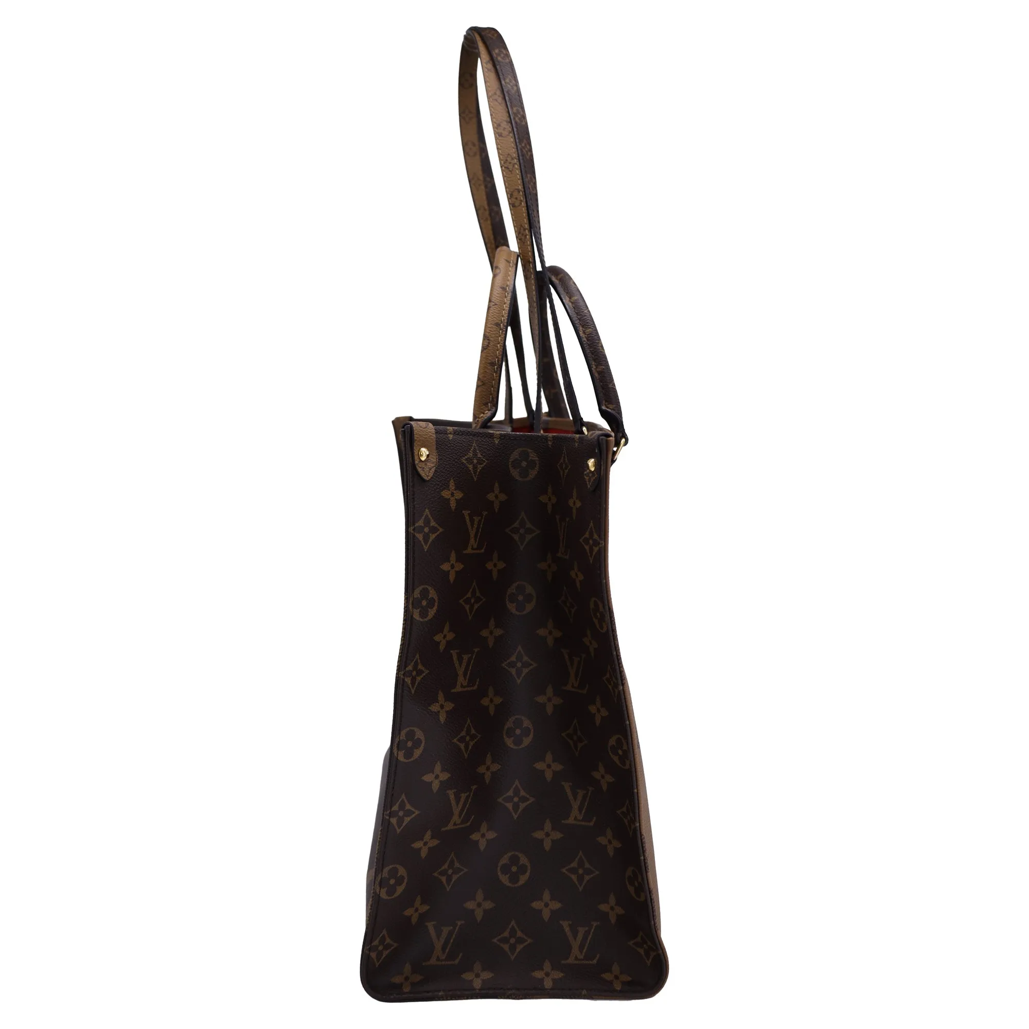Louis Vuitton Giant Reverse Monogram OTG MM Totebag in Brown Coated Canvas