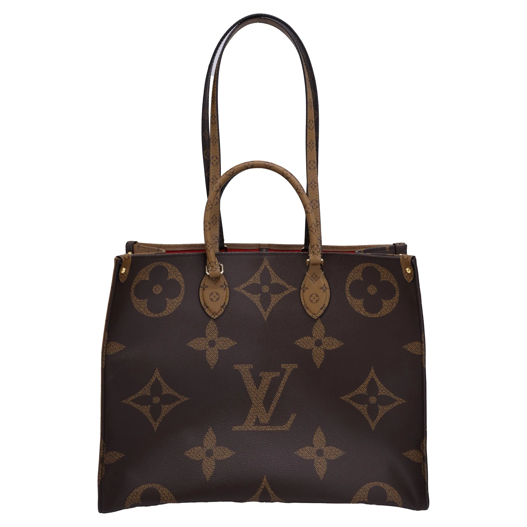 Louis Vuitton Giant Reverse Monogram OTG MM Totebag in Brown Coated Canvas