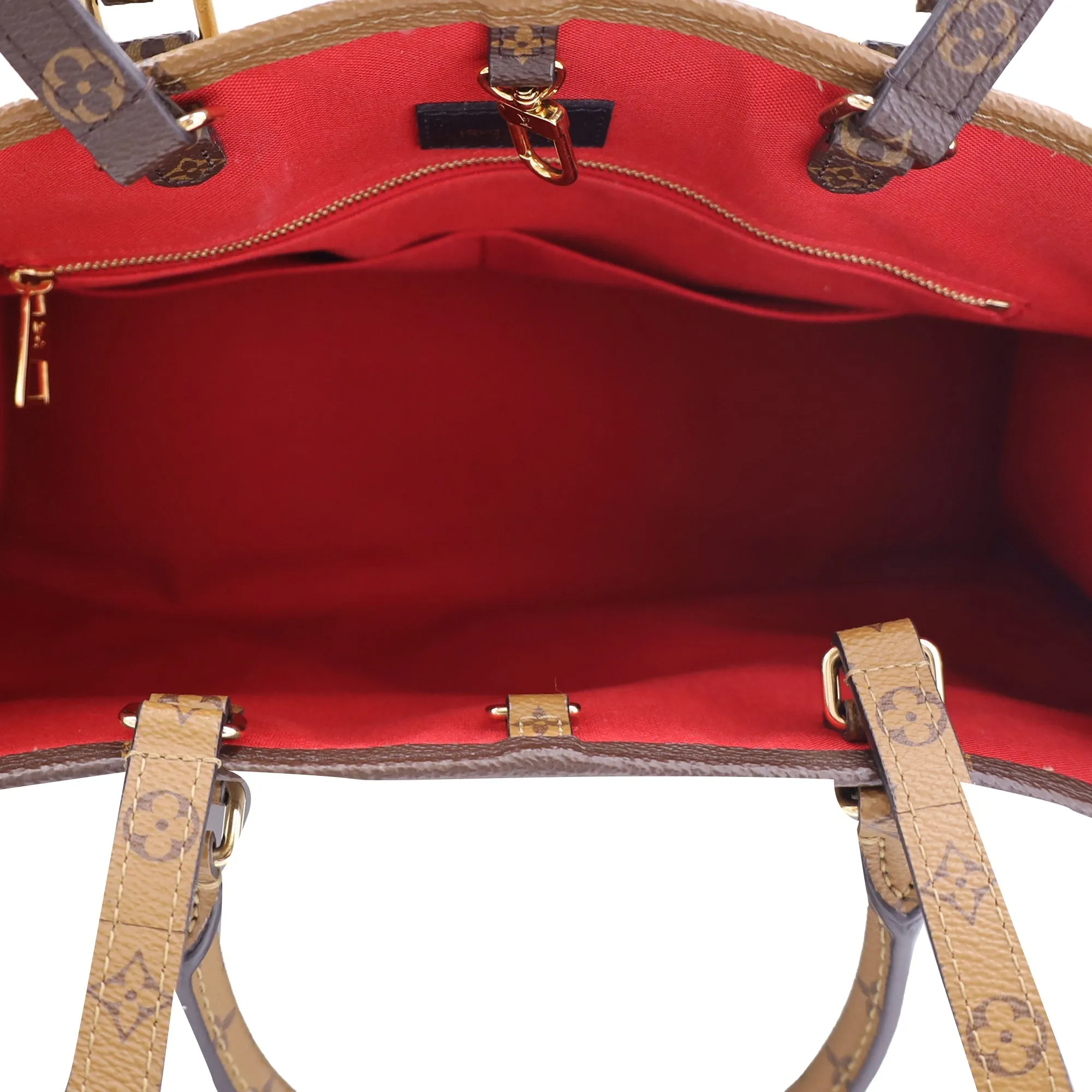 Louis Vuitton Giant Reverse Monogram OTG MM Totebag in Brown Coated Canvas